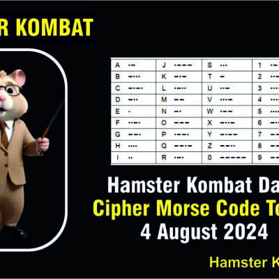 Hamster Kombat Daily Cipher Morse Code Today 4 August 2024 | Hamster Kombat Hindi